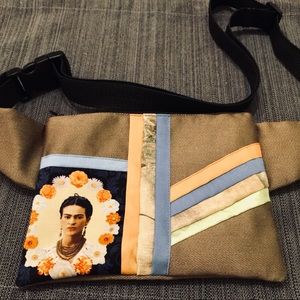 handmade Frida Kahlo small cross body fanny pack